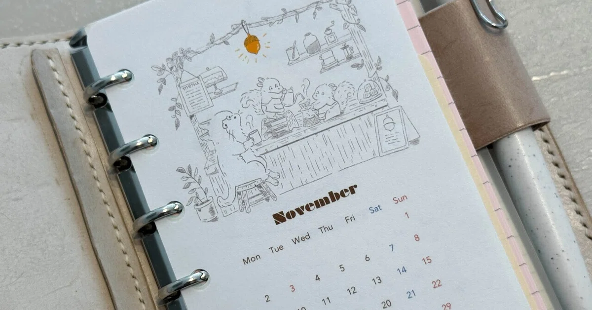 Free Distribution | November 2026 Calendar Refill [Bible, Mini 6, M5]｜原もも茶