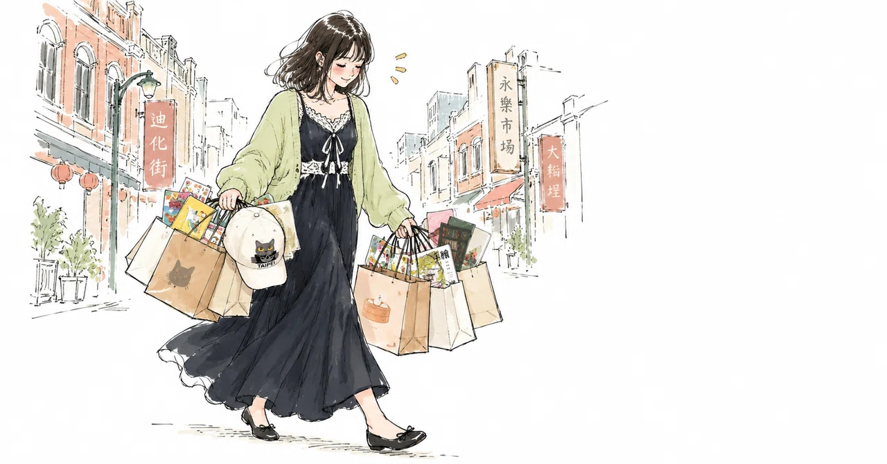 Solo Trip to Taipei. Dihua Street was so fun that I bought too much ...
