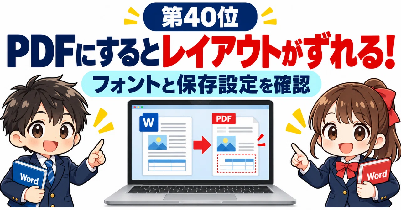 [Top 50 Word Troubles] No. 40: Layout shifts when converting to PDF!｜ケン ...