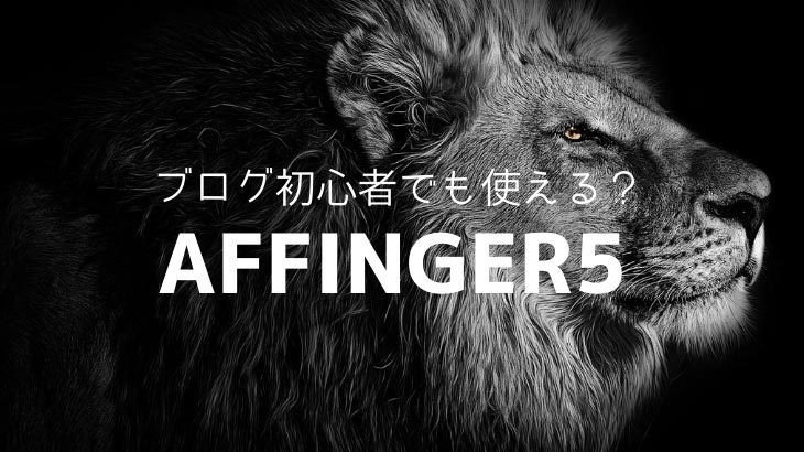 AFFINGER5はブログ初心者でも本当に使える_