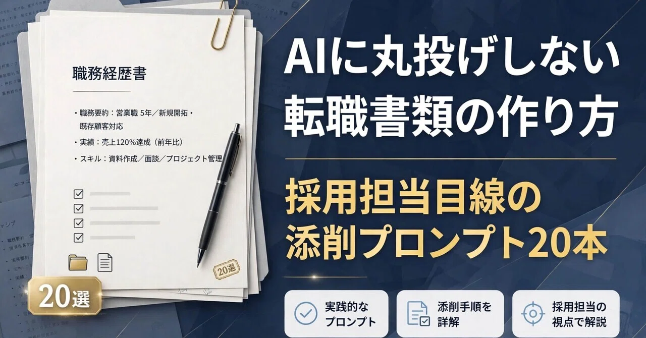 How to Create Job Change Documents Without Relying Entirely on AI | 20 ...