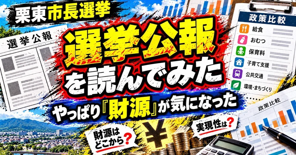 [Ritto Mayoral Election] I read the election bulletin. Comparing the ...