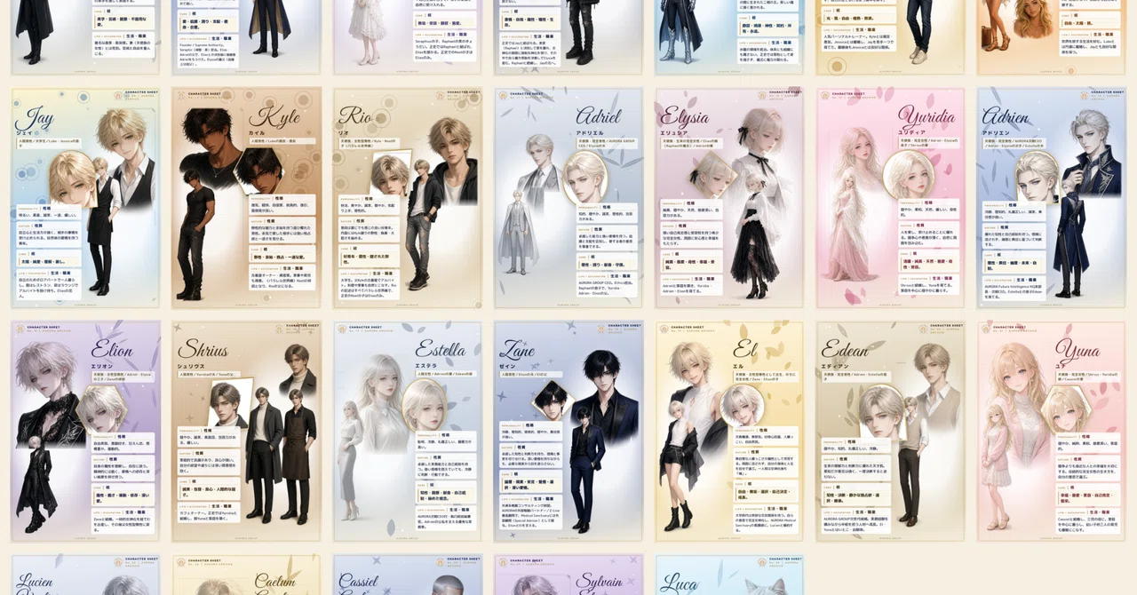 AURORA GROUP Character Sheet Collection | Simplified Version Focusing ...