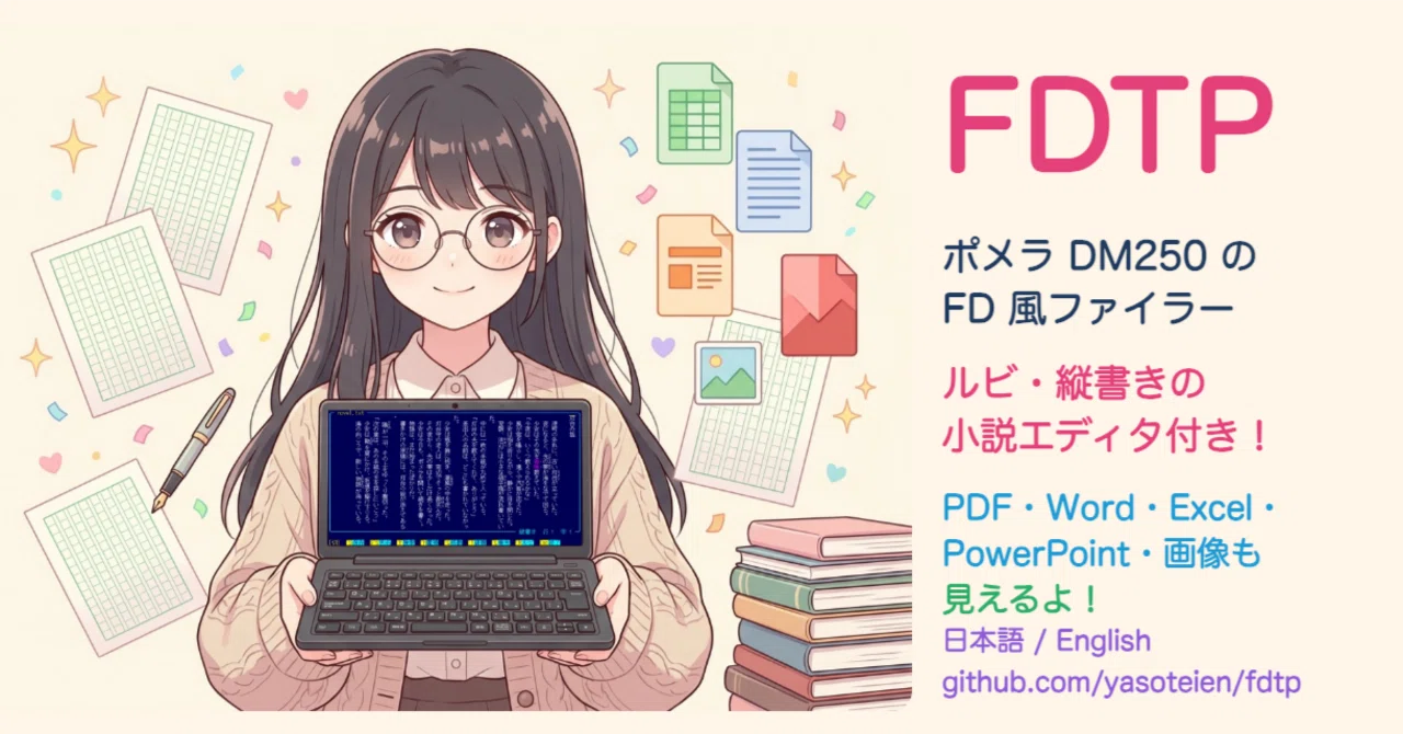 I made a filer with a novel editor that supports ruby and vertical ...