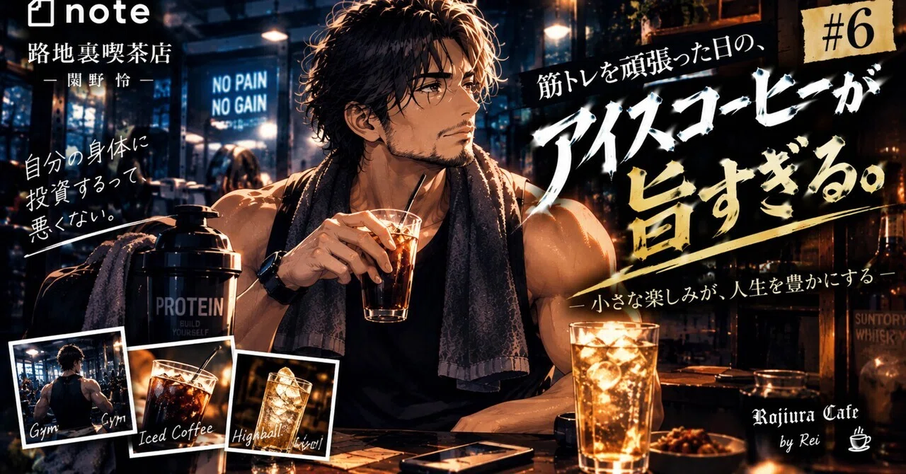 Iced coffee tastes way too good on days I work out hard.｜閑野 怜 ☕️路地裏喫茶店マスター