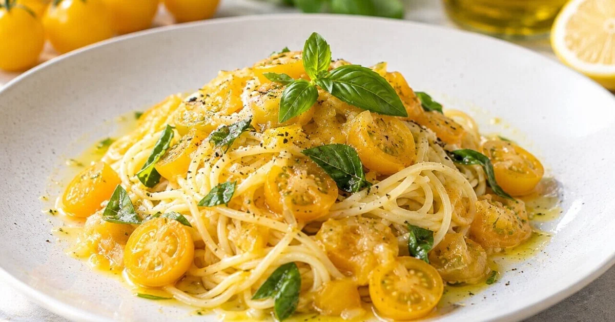 Cold Pasta with Yellow Cherry Tomatoes | A Fresh Summer Dish to Enjoy ...