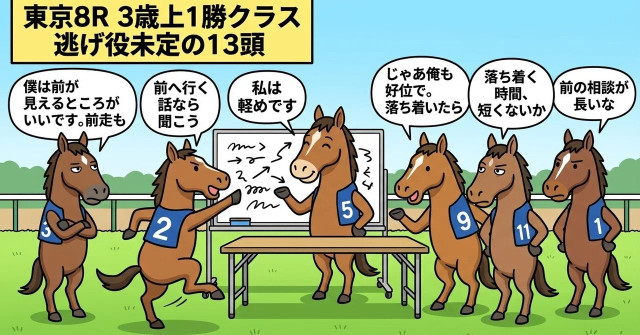 10/24 (Sat) Tokyo 8R 3yo+ 1-Win Class | 13 horses with no designated ...
