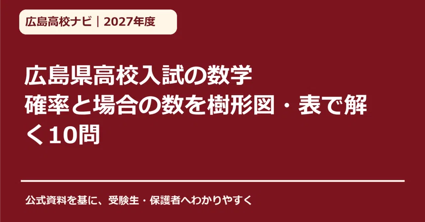 [FY2027] Hiroshima Prefecture High School Entrance Exam Mathematics ...