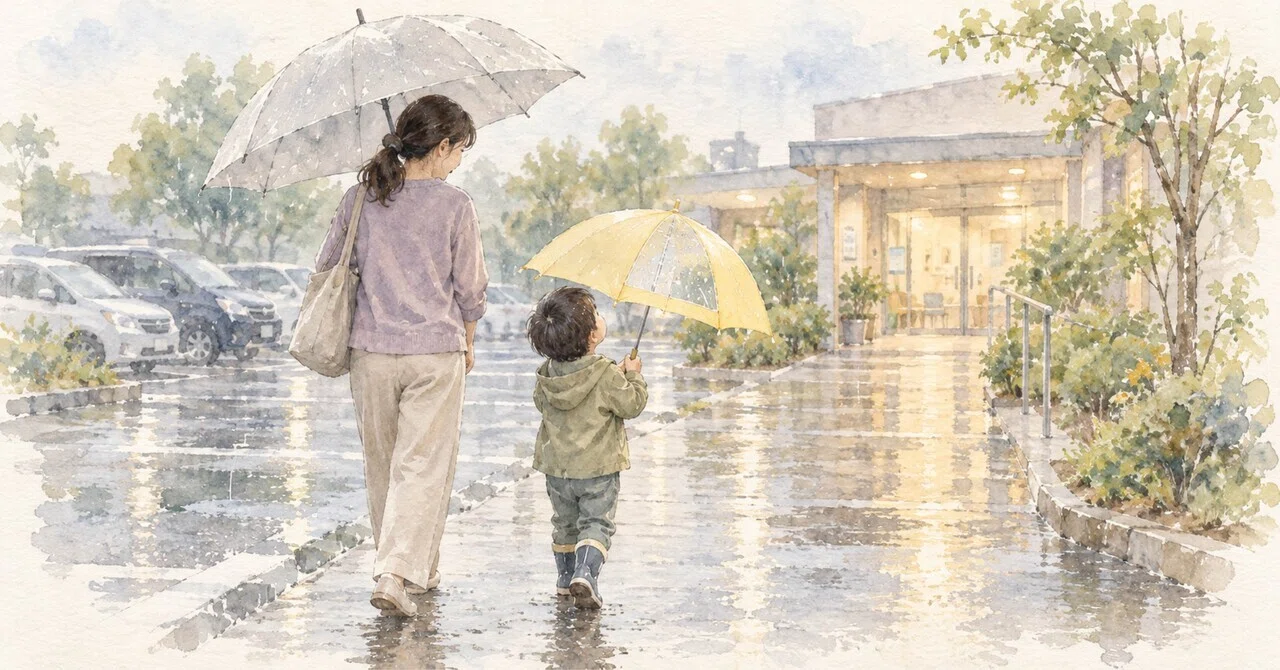 Beside me, as I thought, 'Oh, it's raining,' my four-year-old second ...