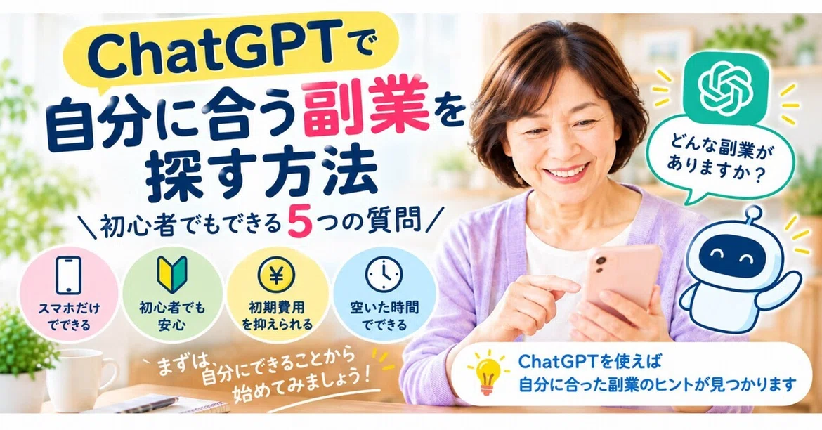 ChatGPT로 나에게 맞는 부업 찾는 방법｜초보자도 가능한 5가지 질문｜prime_daisy3465