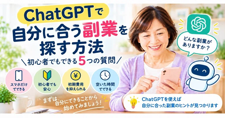 ChatGPT로 나에게 맞는 부업 찾는 방법｜초보자도 가능한 5가지 질문｜prime_daisy3465