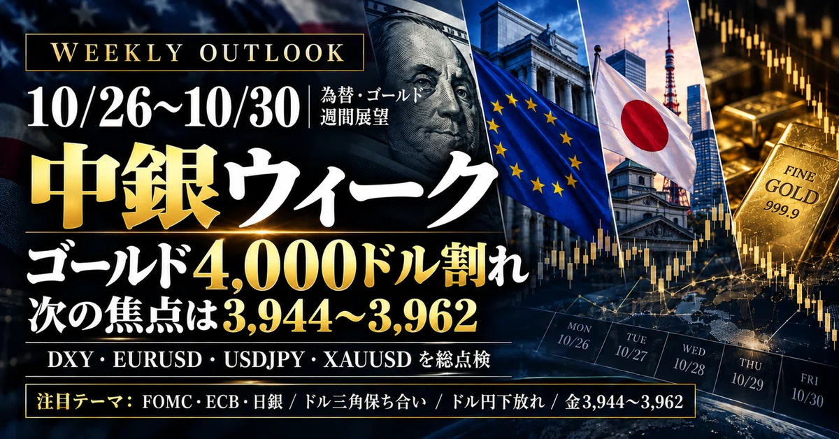 [10/26-10/30 Weekly Forex & Gold Outlook] Central Bank Week: FOMC, ECB ...
