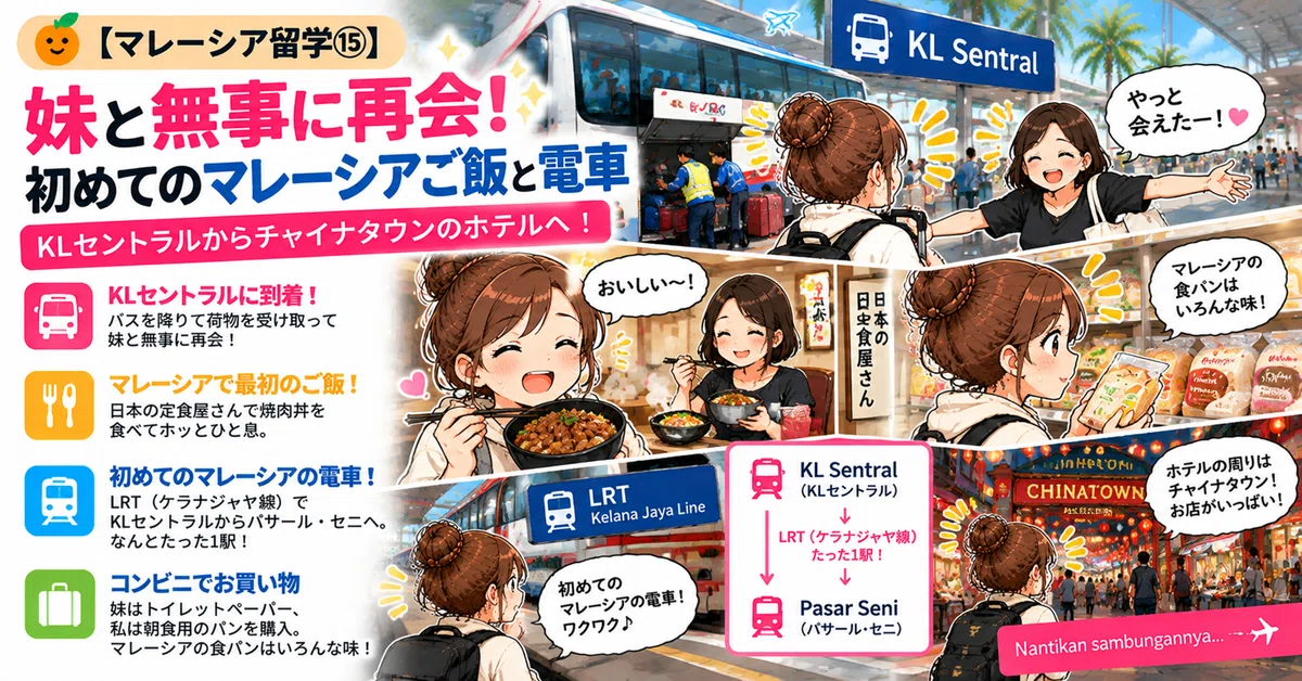 [Studying in Malaysia 15] Safely reunited with my sister! My first ...