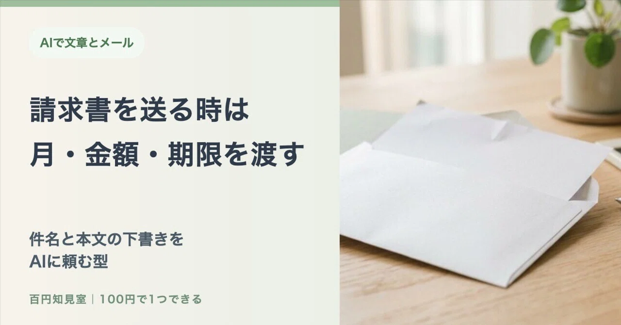 Email for sending invoices. A template for asking AI to draft a cover ...
