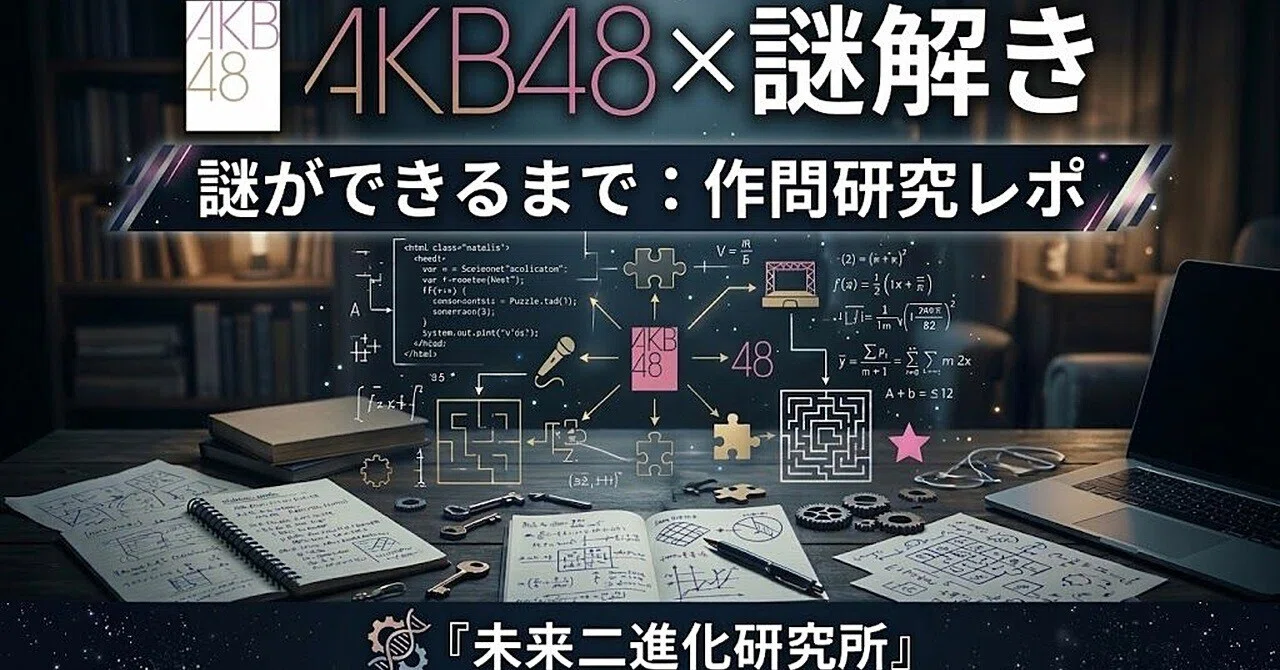How a Puzzle is Made: A Report on Problem Creation for 'AKB48 x ...