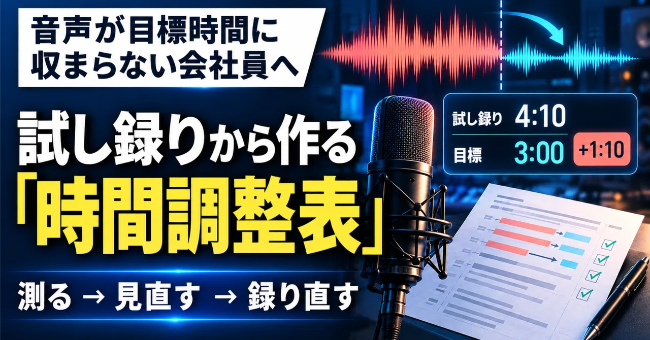 For Office Workers Whose Audio Doesn't Fit the Target Time | Creating a ...