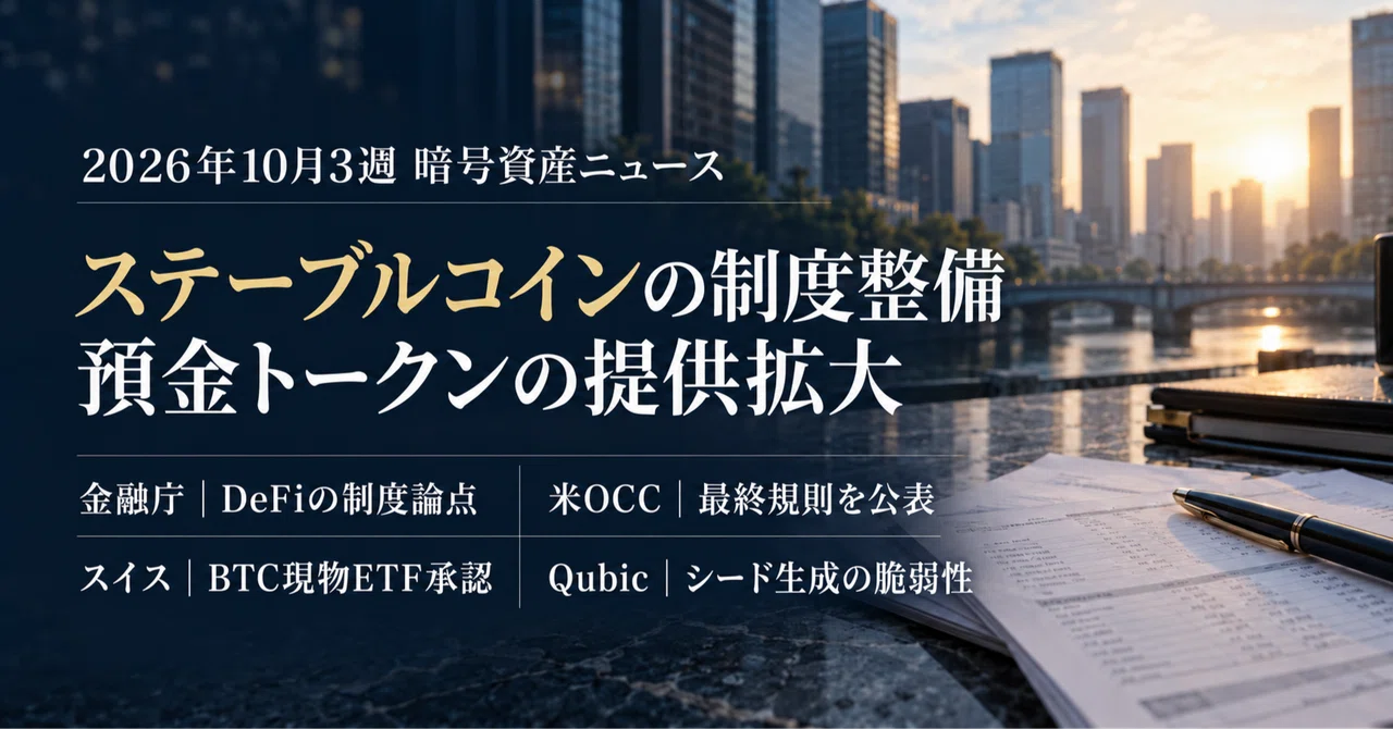 2026年10月3週 暗号資産ニュースまとめ