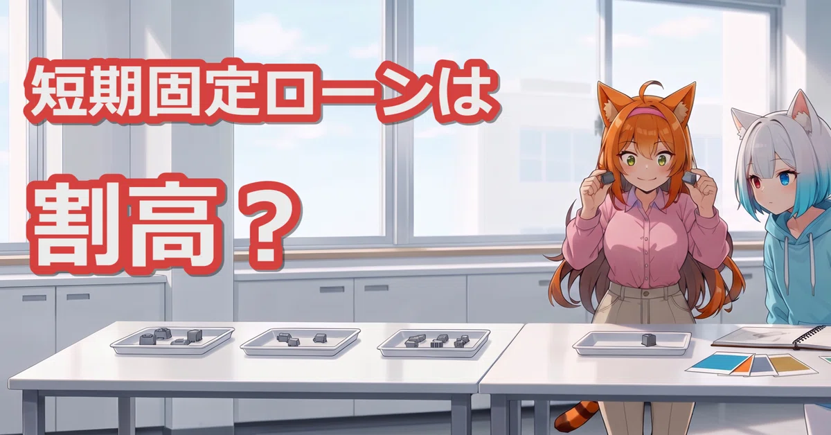 Short Column Types Are short-term fixed-rate loans expensive?|猫好きFP-西田貴弘