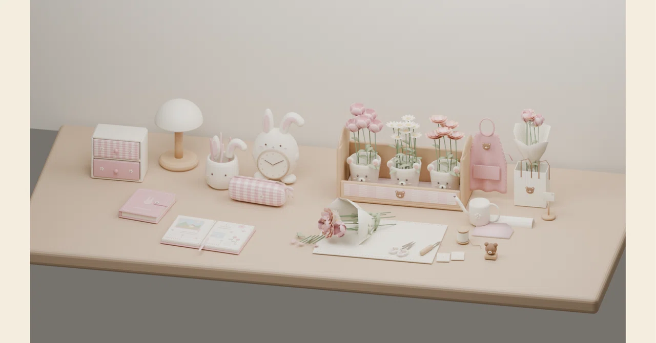 A tiny bear's flower shop on your desk | KOGUMA FLOWER ATELIER｜주윤