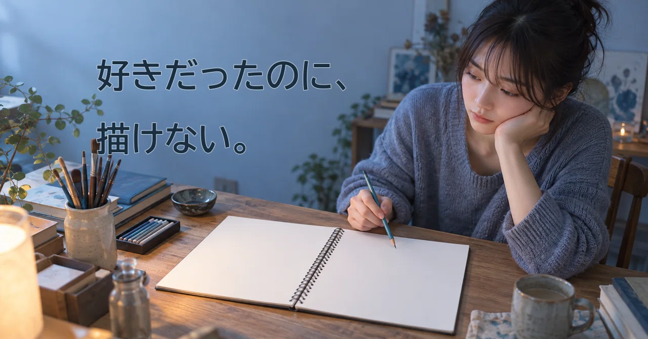 The sketchbook on my desk stayed white all weekend｜ルナ｜恋愛会話研究室