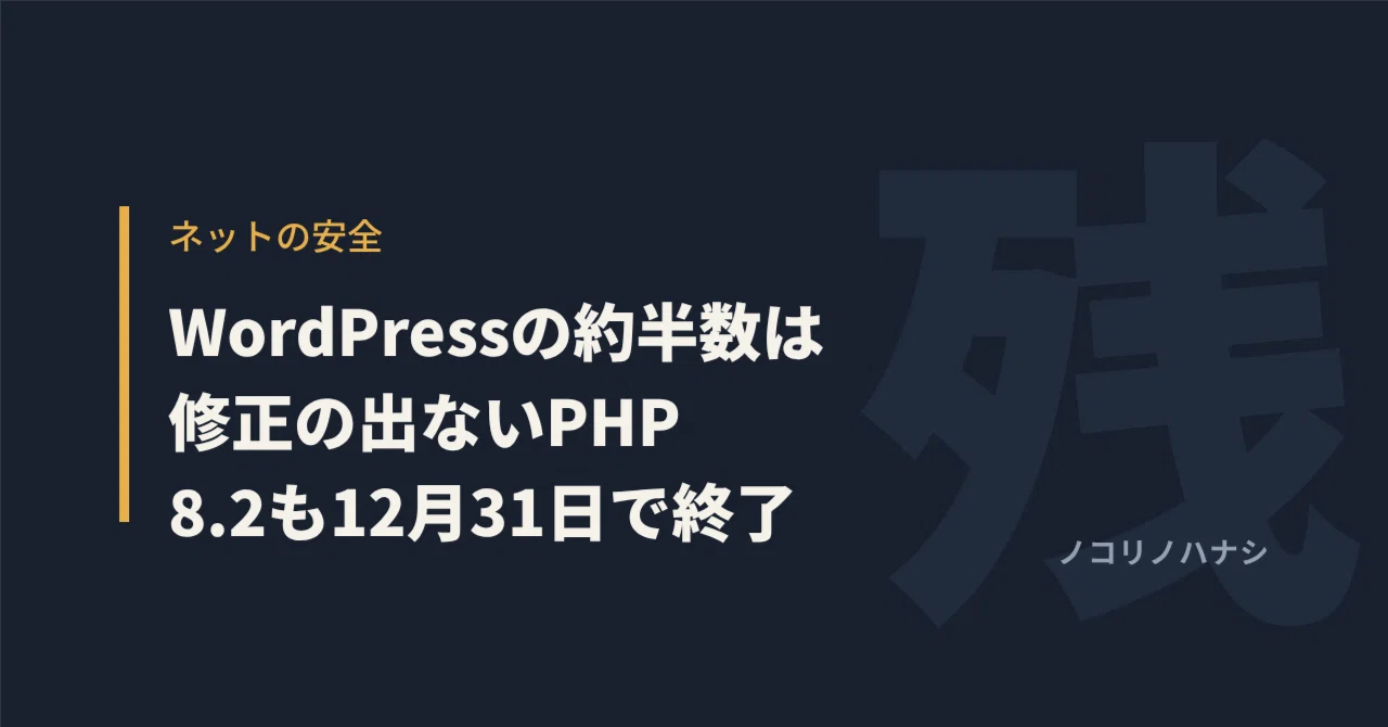 About half of WordPress sites run on PHP versions that will not receive ...