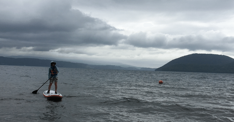 洞爺湖でサップ初挑戦