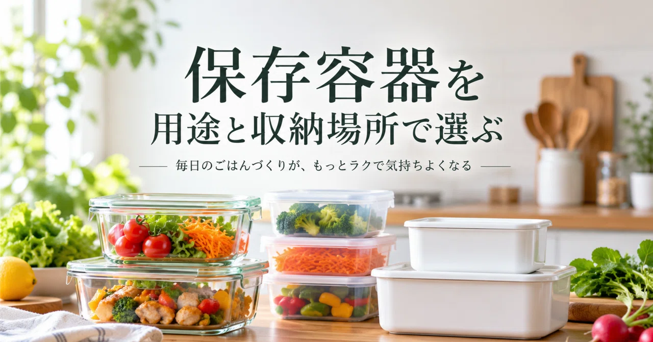 Choosing Storage Containers by Purpose and Storage Location｜暮らしと仕事の選び方 ...