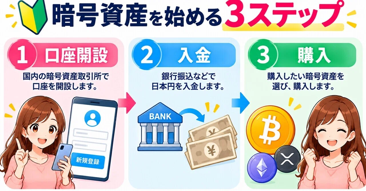 Basic Flow from Opening a Crypto Asset Account to Purchasing｜Rara☆IT音痴のWeb3