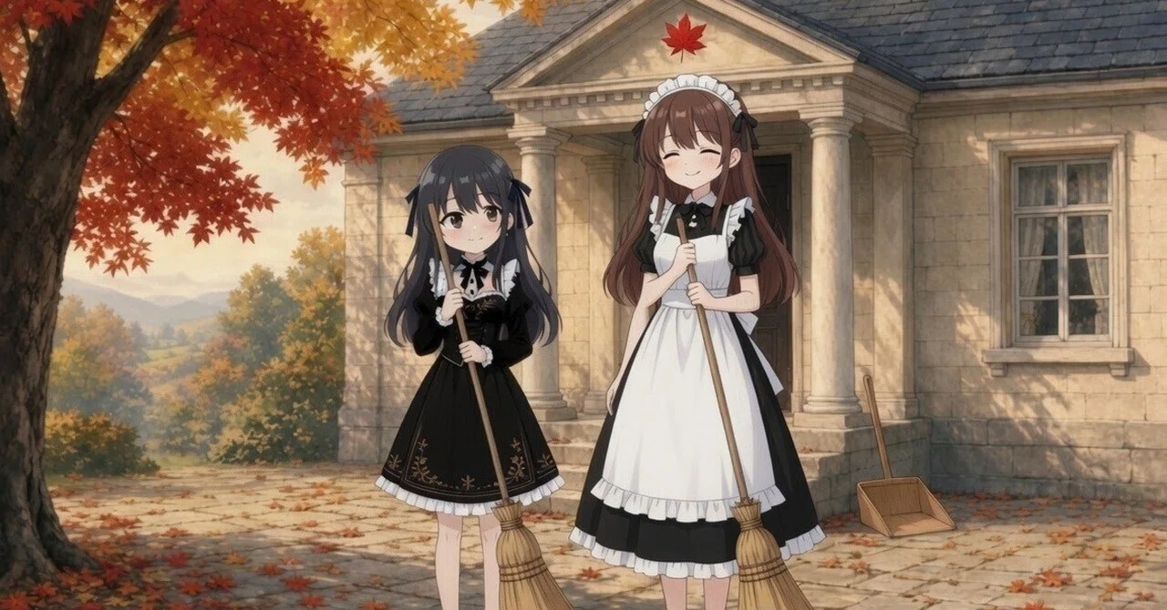 Where to Put Fallen Leaves — Sweeping the Entrance of Kaede Manor in ...
