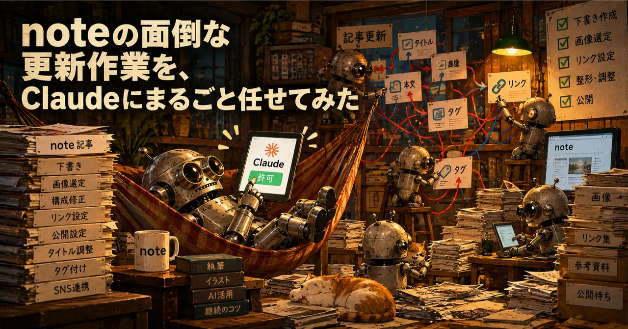 I tried leaving the tedious update work for note entirely to Claude ...