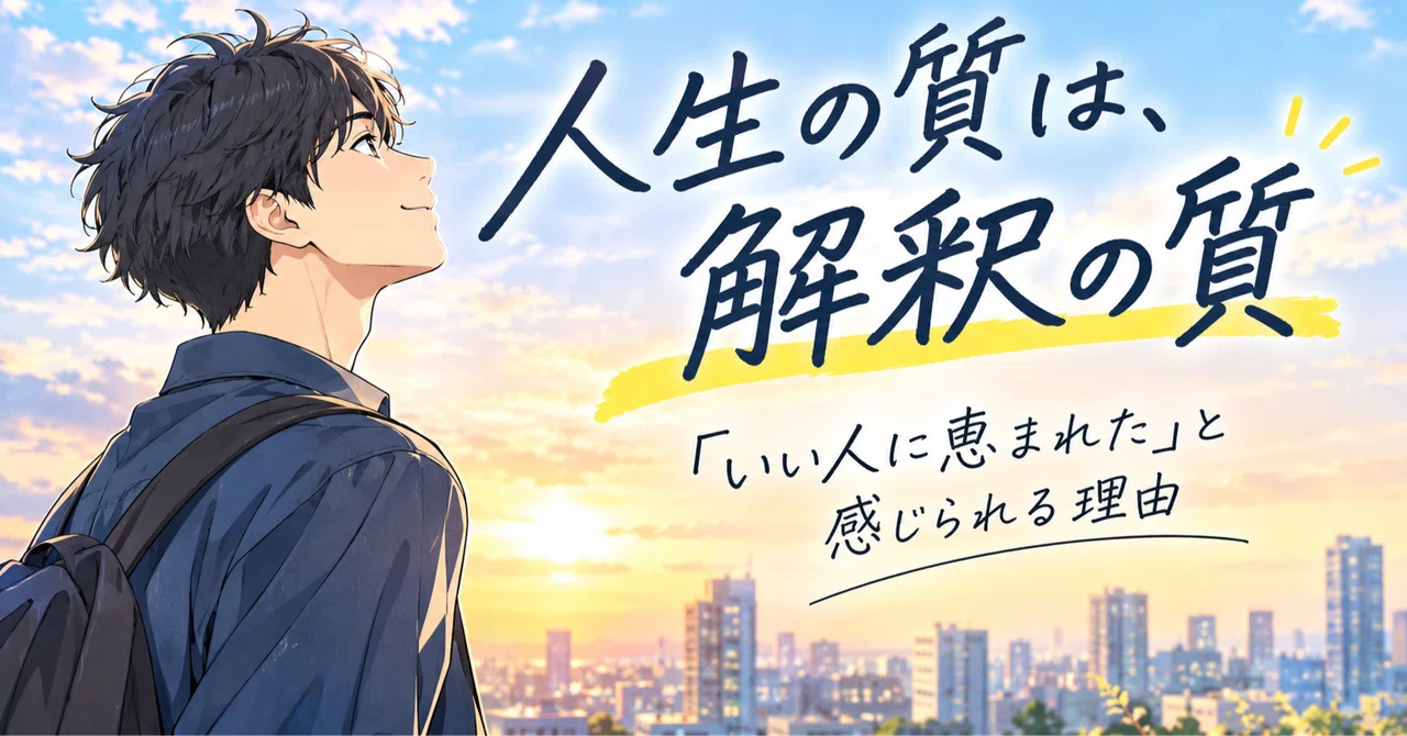 The quality of life is the quality of interpretation｜おしょう