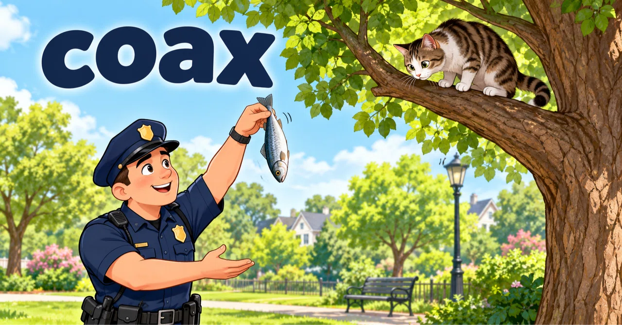 coax - Pronunciation, Meaning, Etymology, Example Sentences, and ...