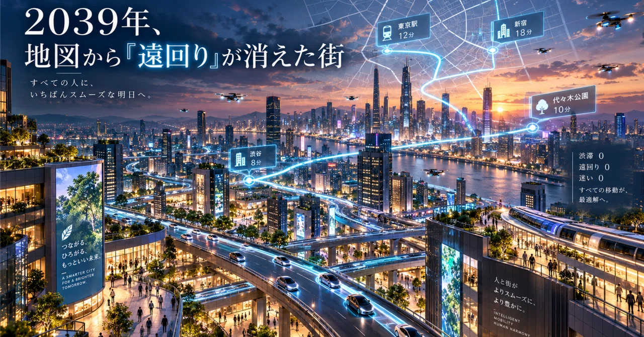 2039: The City Where 'Detours' Disappeared from the Map｜余白ラボ｜まだない未来を体験する場所