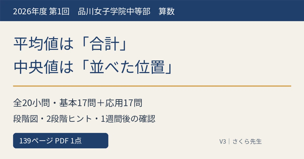 Shinagawa Girls' School 2026 1st Round Math Past Exam Explanation ...