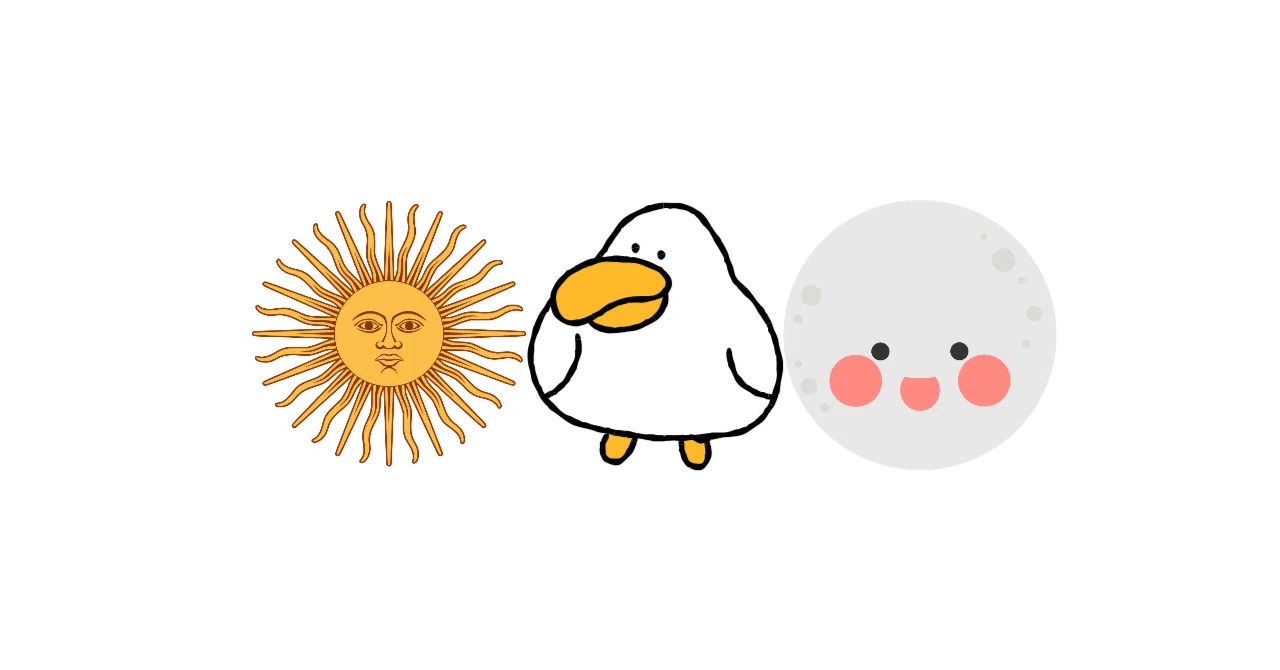 The Sun, the Moon, and for some reason, a duck｜がしらさん