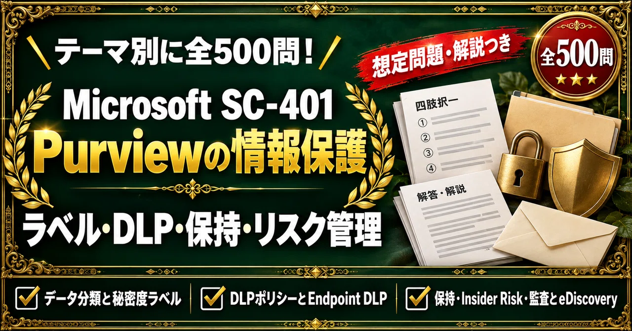 [Microsoft SC-401] 500 Multiple-Choice Questions Focused on Information ...