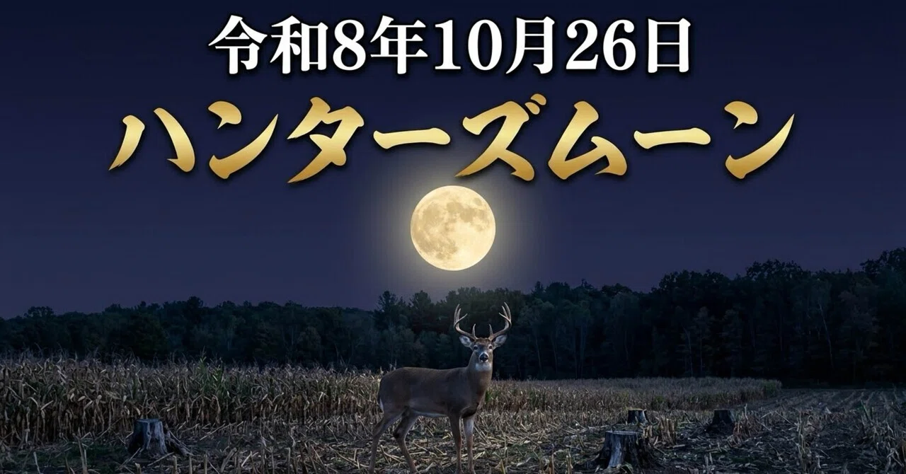 Hunter's Moon: The Full Moon for Hunting and the Japanese Izayoi｜谺剣二郎@ケンダマ