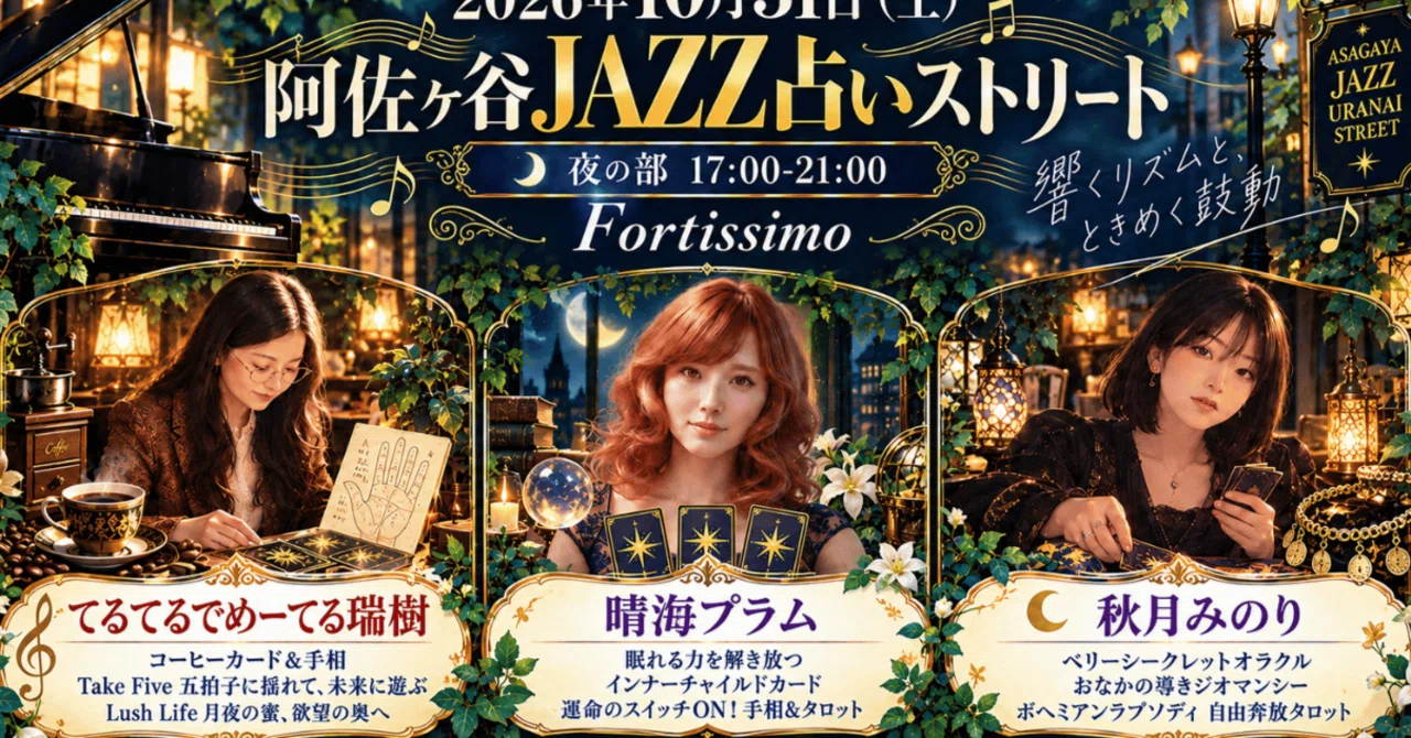 10/31（土）17:00-21:00 コーヒーカード→おなかの本音→運命のスイッチON！（25分の占いハシゴ）｜ウラナイ8号室