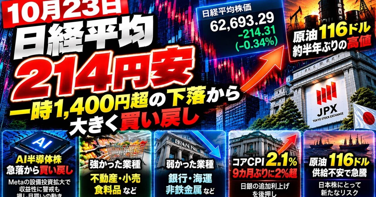 Hand Risk Bond October 23 Japanese Stocks: AI Stocks Stop Falling, but High Oil Prices ...