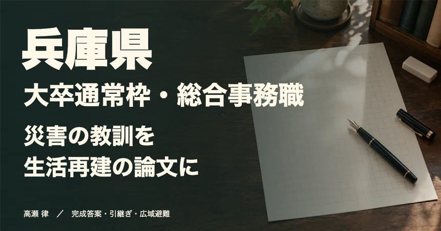 Disaster Lessons For Those Aiming for Hyogo Prefecture's University Graduate General ...