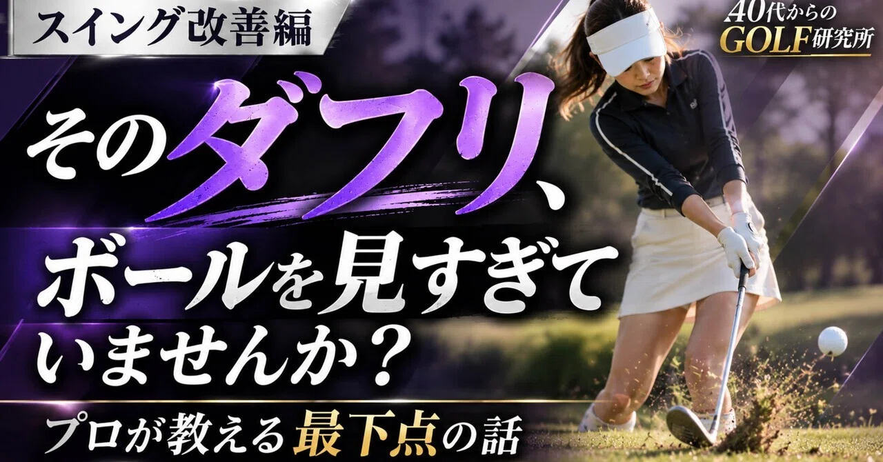 [Swing Improvement] That fat shot, are you watching the ball too much ...