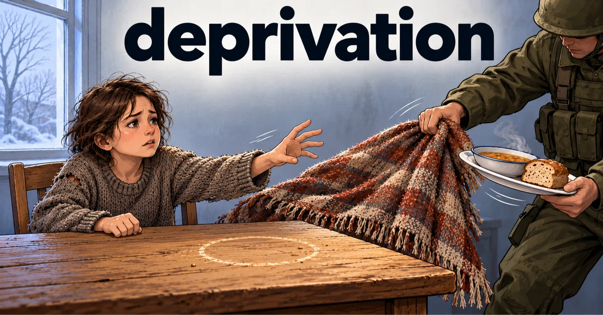 deprivation - Pronunciation, Meaning, Etymology, Example Sentences, and ...