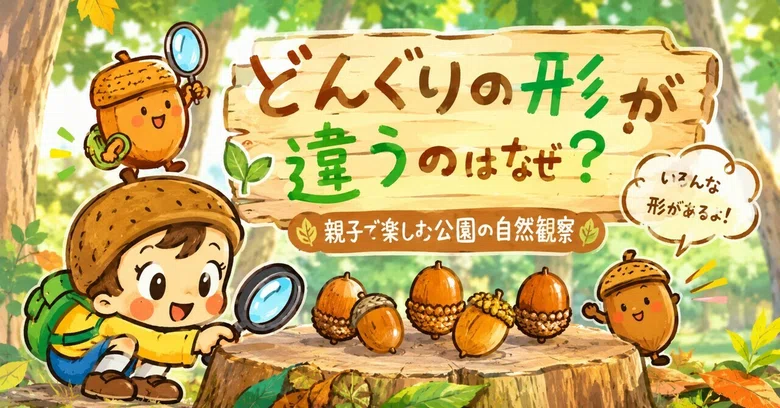 Why do acorns have different shapes? Nature observation in the park for ...