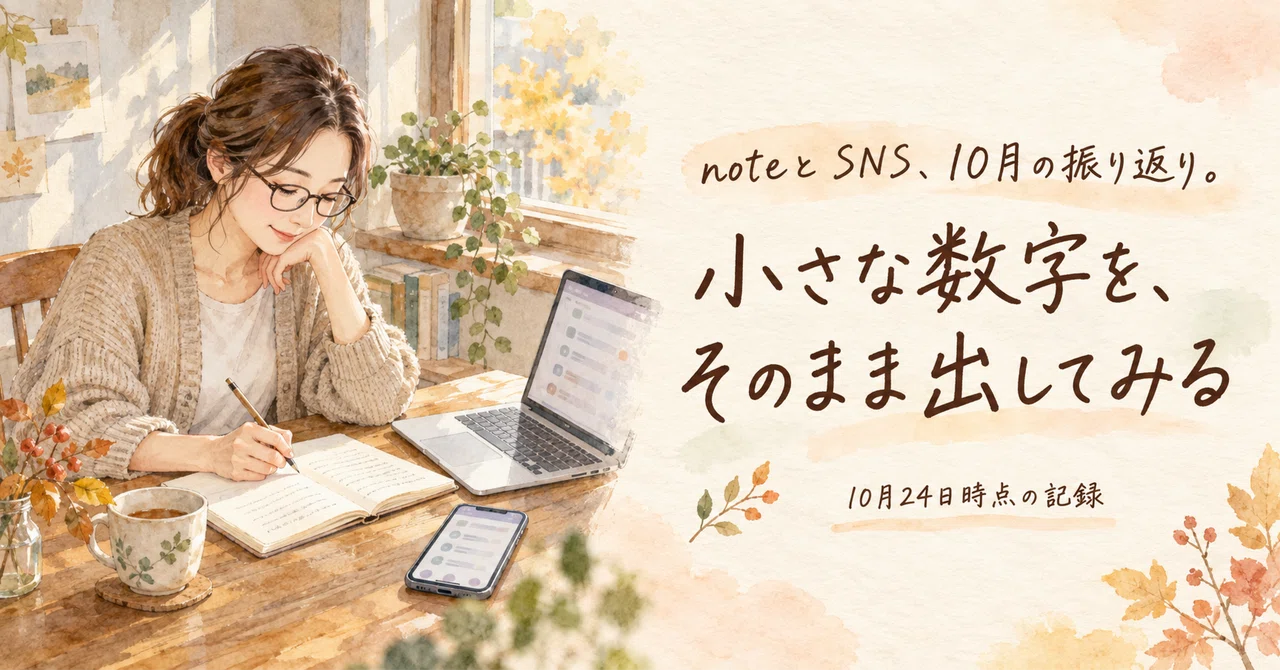 Reflecting on October: note and SNS. Sharing small numbers just as they ...