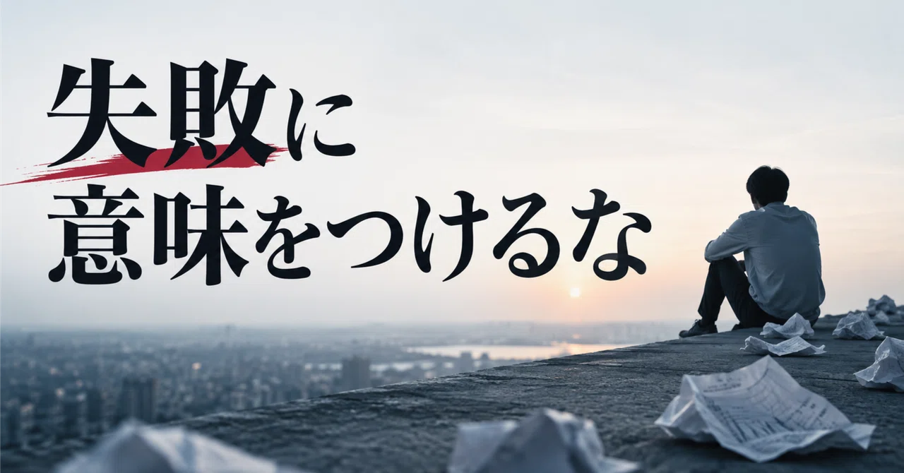 Do Not Assign Meaning to Failure｜セイ