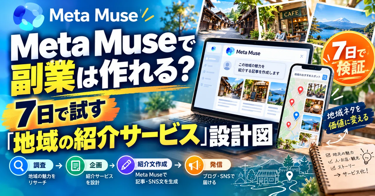 Can you create a side hustle with Meta Muse? A blueprint for a 'local ...