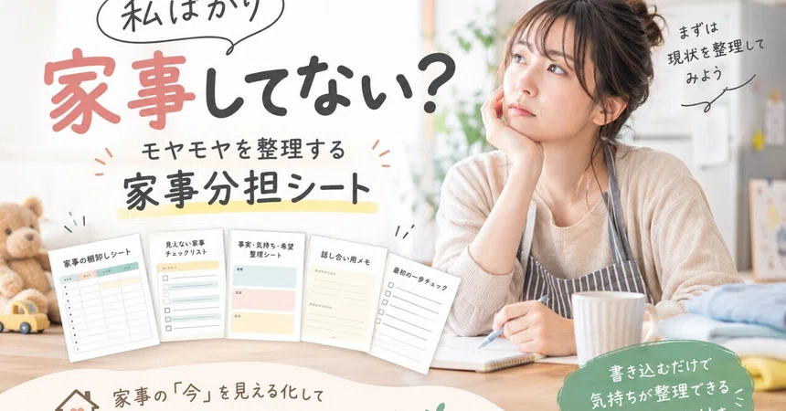 Note Talking Sheet “Am I the only one doing housework?” A chore-sharing sheet to organize ...