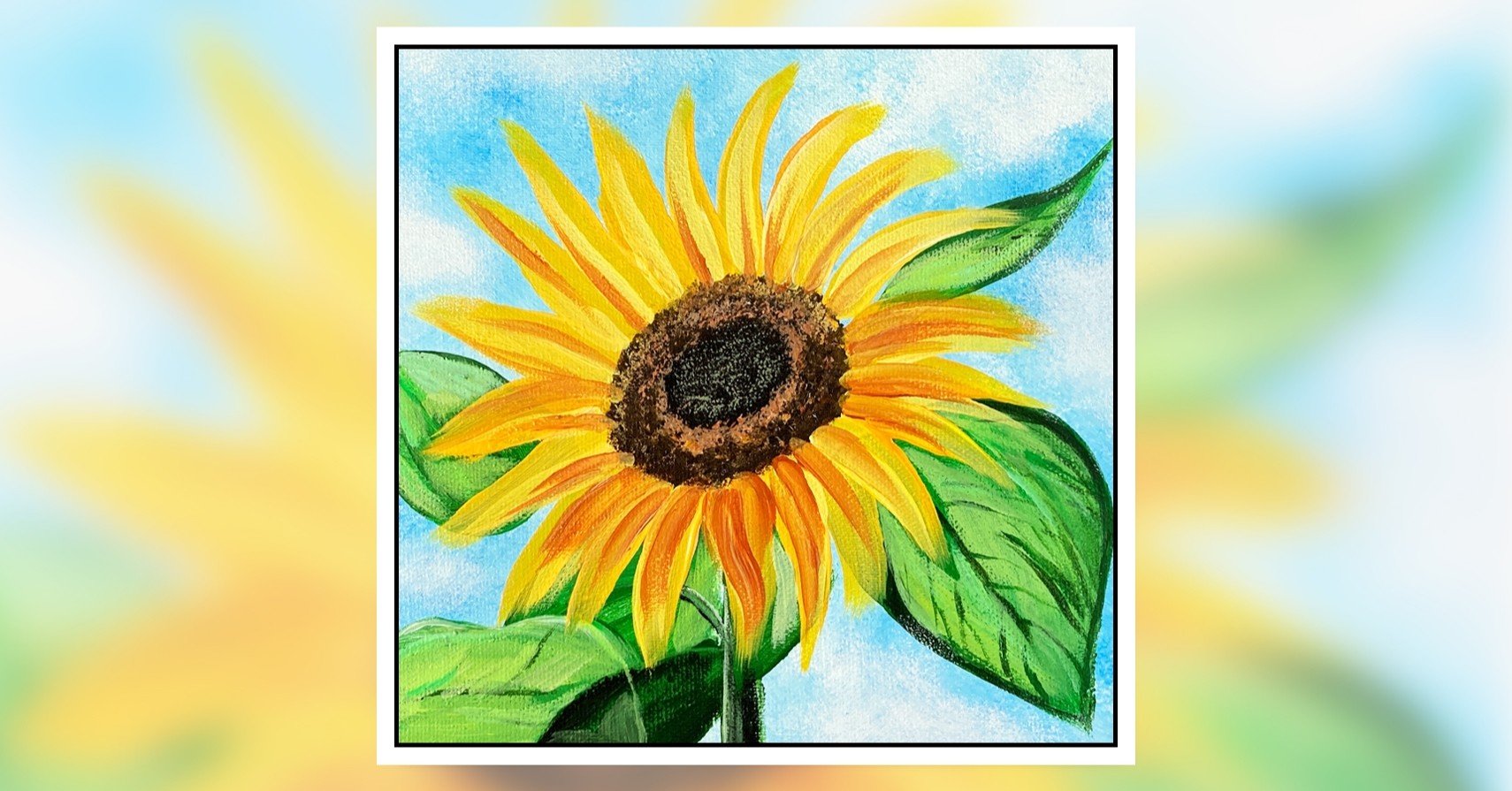 アクリル絵の具を使用した 向日葵 の描き方 初心者が簡単に絵を描く方法 Junya Art Note
