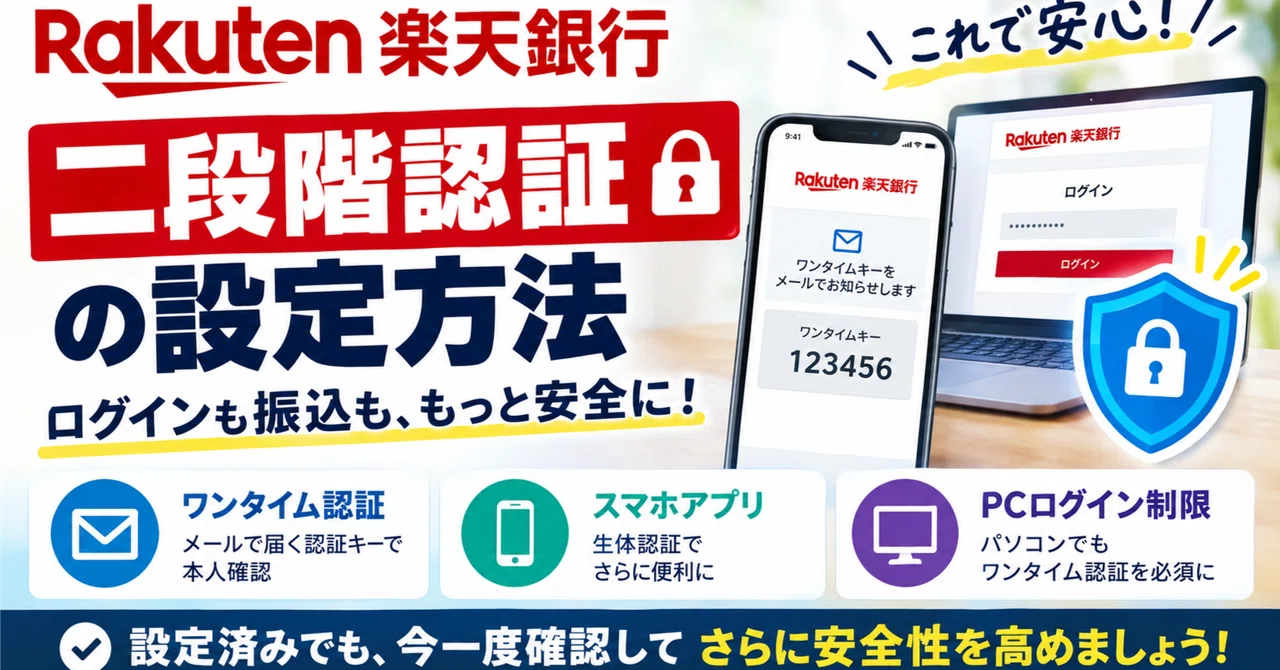 How to Set Up Two-Step Verification for Rakuten Bank｜info 10p10