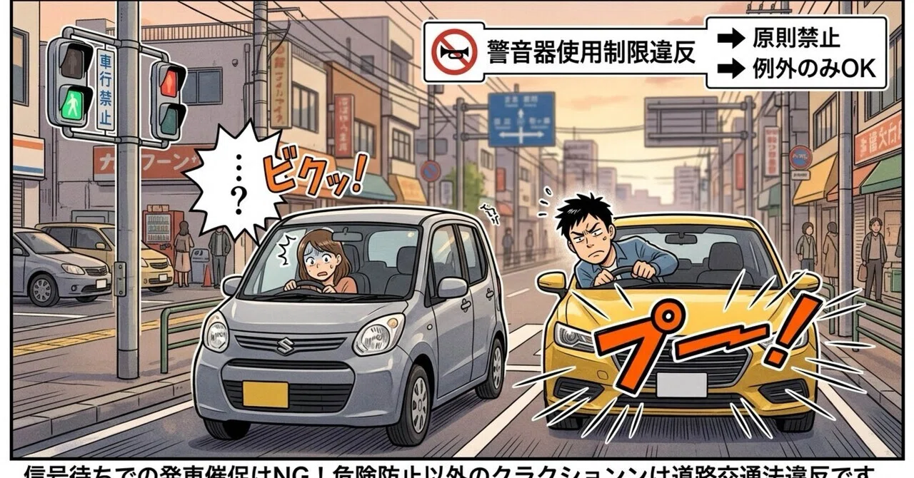 Is it illegal to honk your horn to urge a car to move? I asked an AI.｜愛 ...